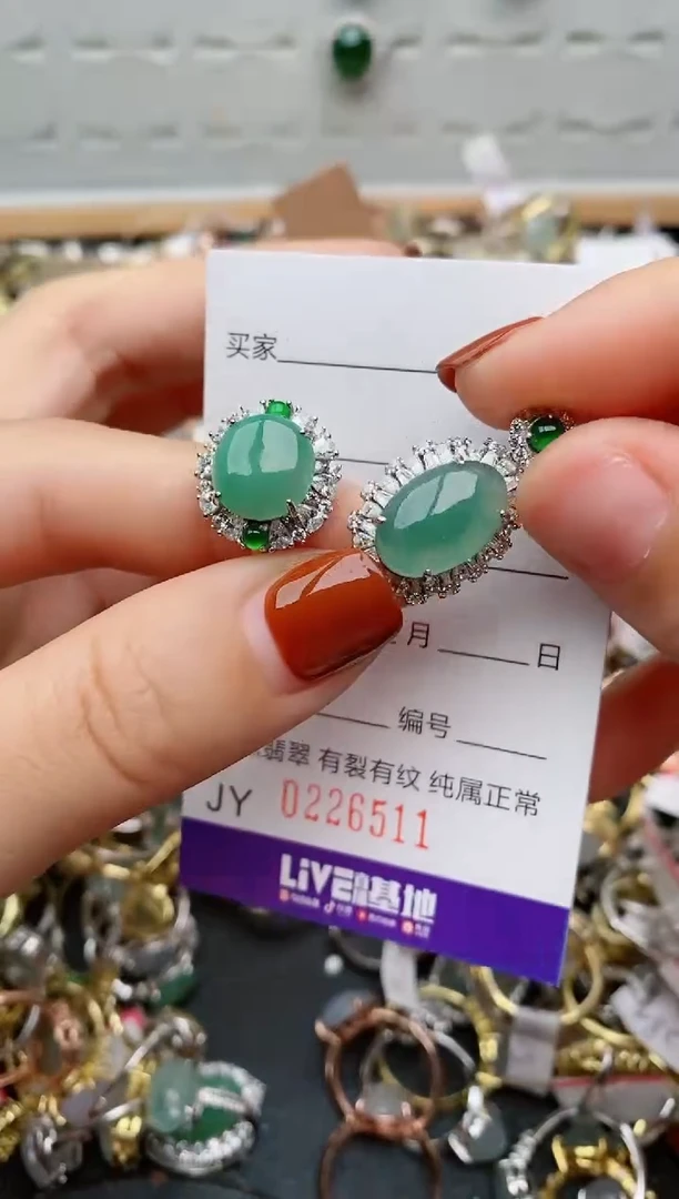 银S925镶嵌戒指翡翠.