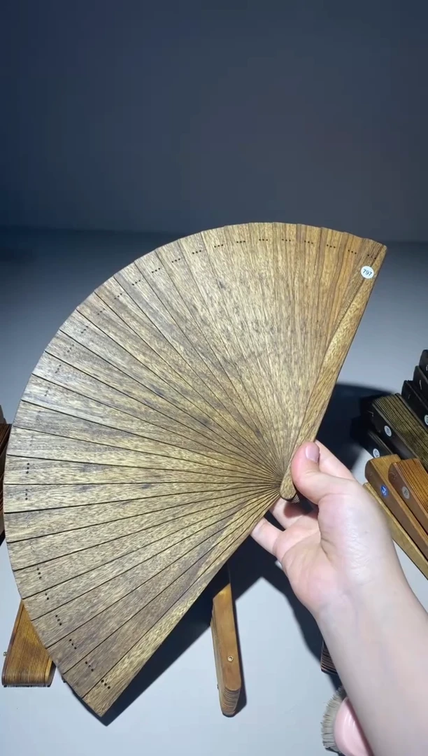 金丝楠21cm金丝楠木小叶桢楠扇797