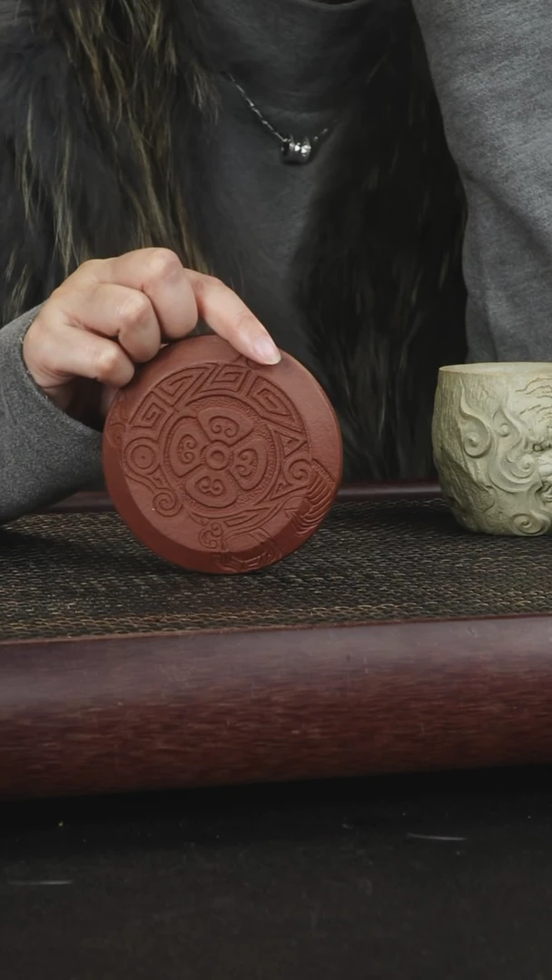 紫砂茶宠壶承  青铜杯垫