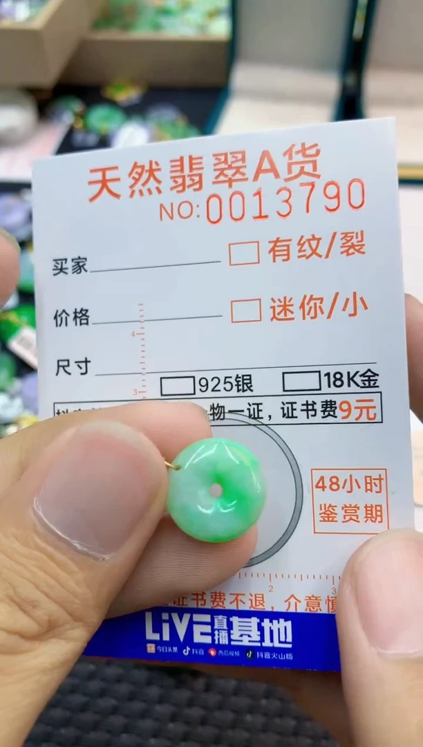 翡翠未镶嵌吊坠(不含链)1