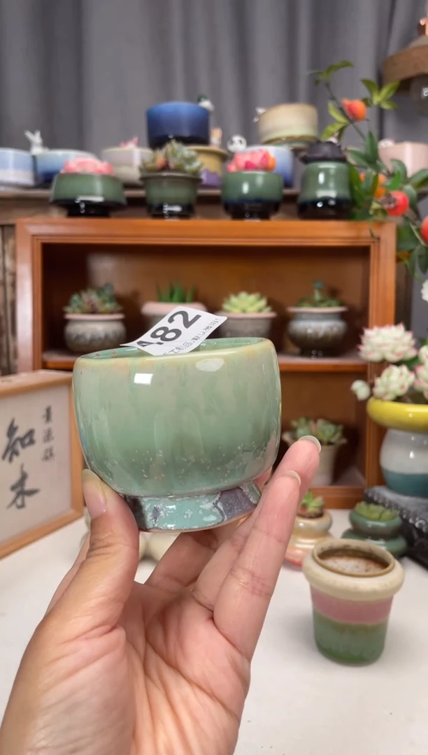 瓷片482知木小芳花盆
