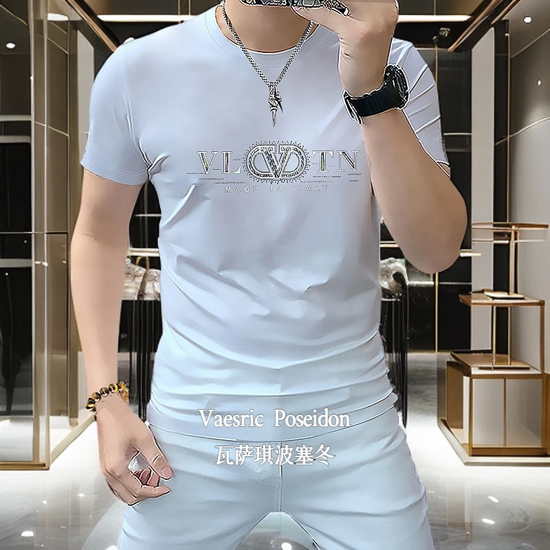 Vaesric Poseidon/瓦萨琪波塞冬欧货男士修身短袖T恤圆领商务休闲
