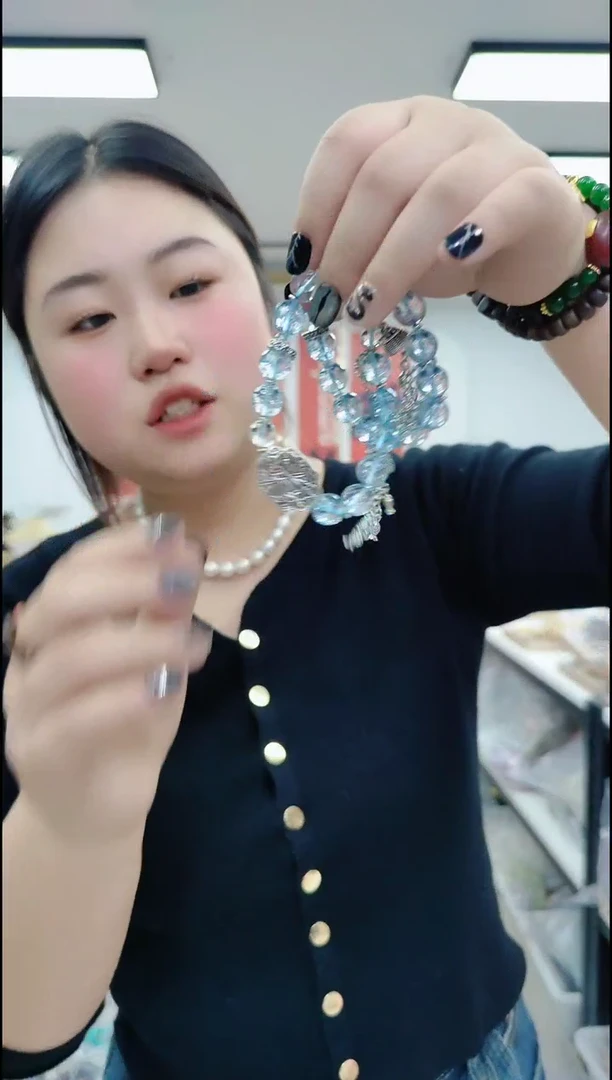 【闪购商品】海蓝宝石颈饰合金1172 海蓝宝手串