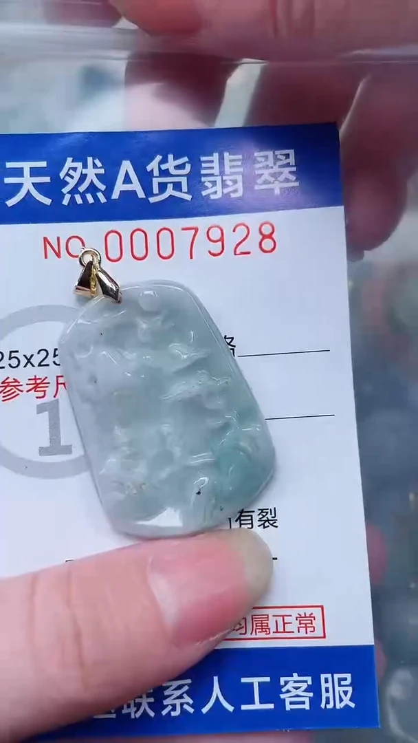 翡翠未镶嵌吊坠(不含链)1