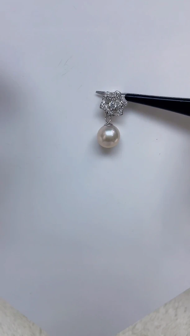 淡水珍珠银S925镶嵌颈饰