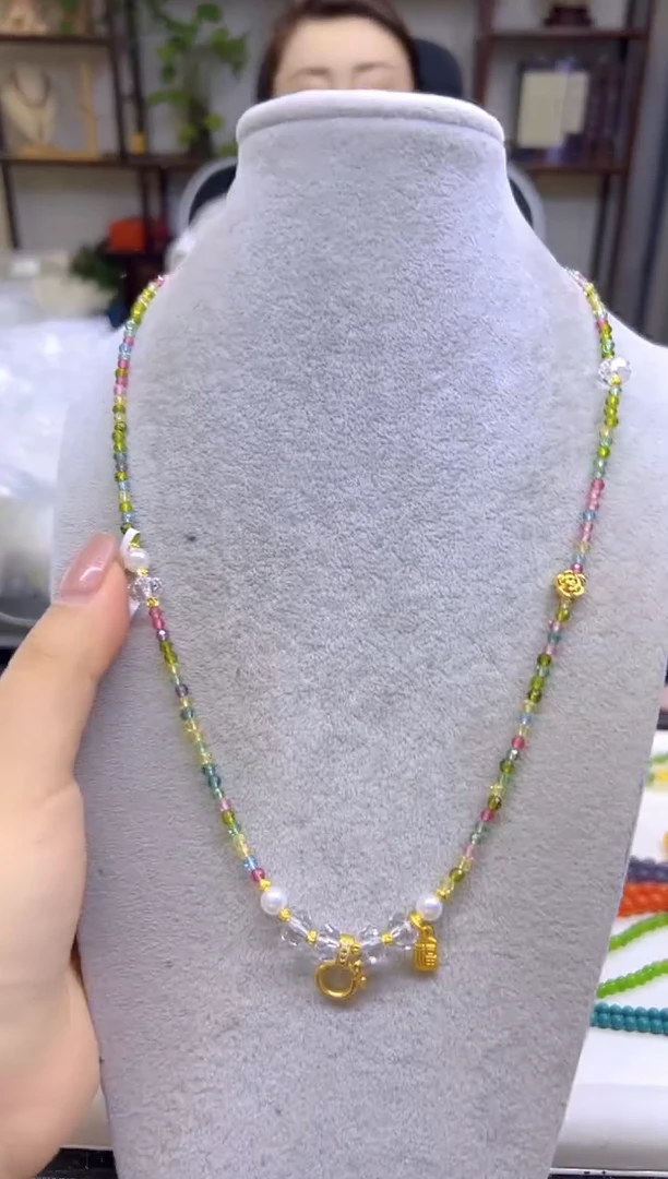 未镶嵌颈饰碧玺DIY款X703