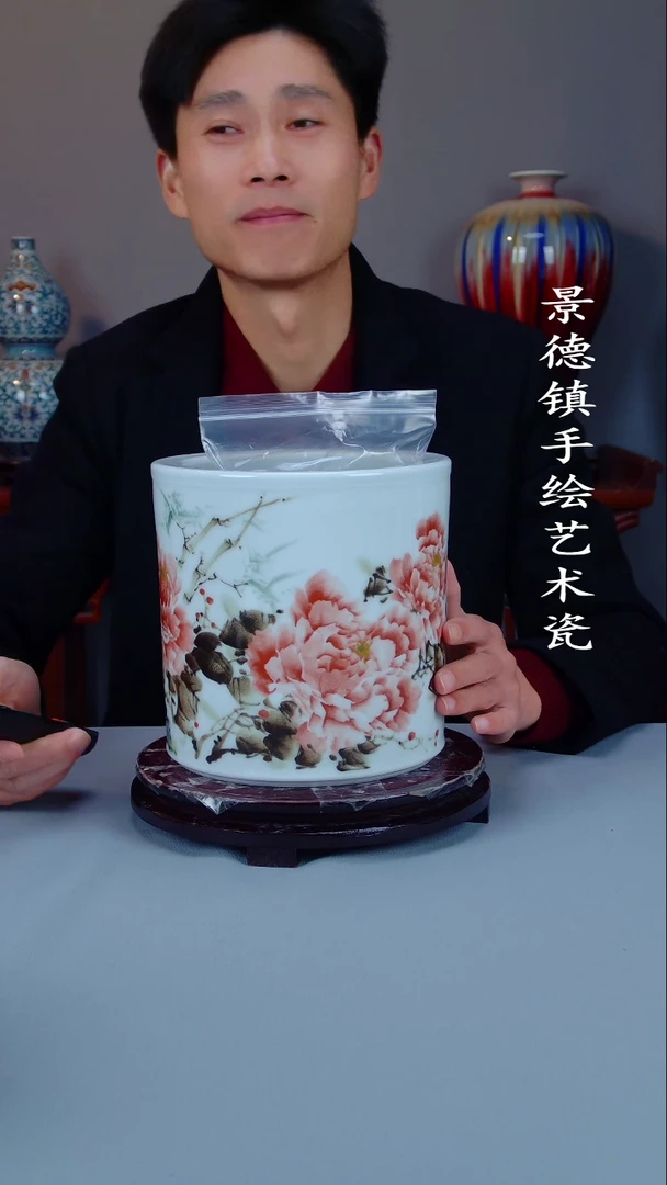 摆件陶景德镇手工手绘陶瓷摆件17