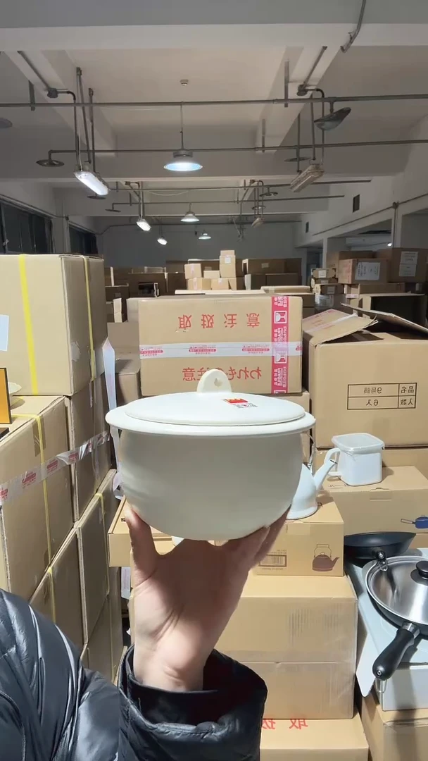 【闪购商品】日本进口万古烧白釉小锅