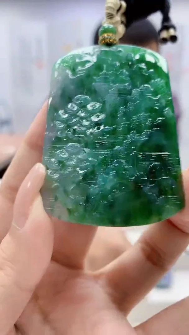 未镶嵌定制翡翠4898xx-毛货挂件116