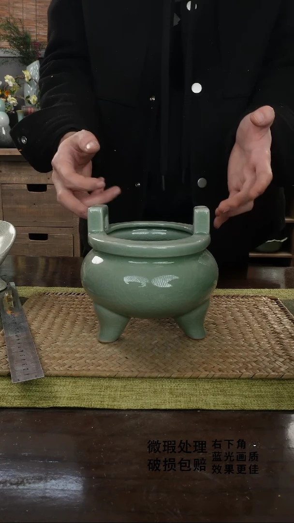 陶瓷双耳香炉A-15