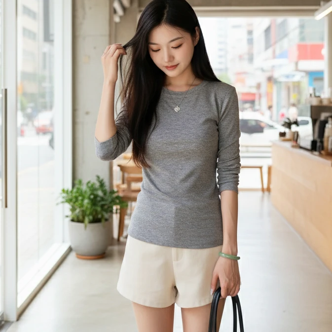 羊毛衫显瘦穿搭2025年夏季新款兰精天丝莱塞尔轻薄防晒长袖打底衫