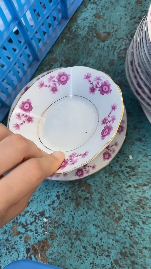 摆件小红花4寸异型小碟