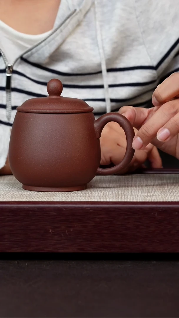 茶杯紫砂紫泥潘仕杯