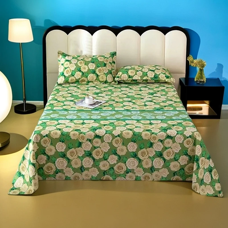 加厚特厚款山东正宗原棉老粗布床单3*2.4（百花齐放）