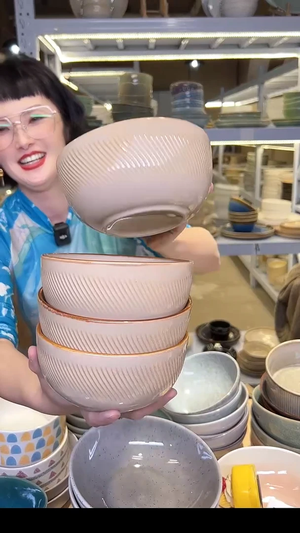 瓷340外贸尾货高温釉下彩陶瓷餐具默认微瑕