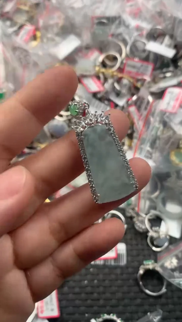 银S925镶嵌戒指翡翠3333   7
