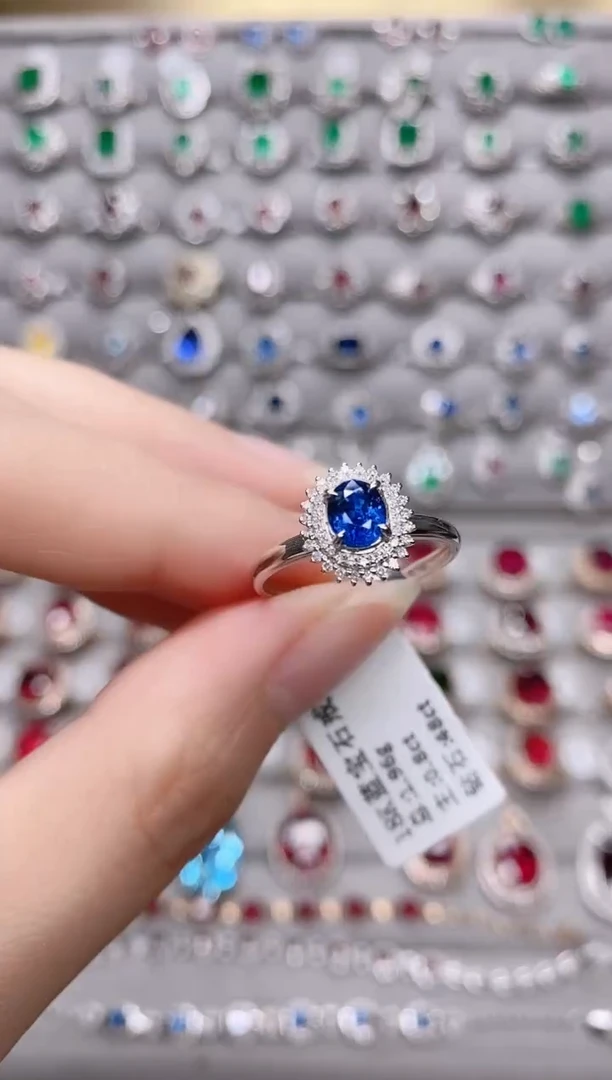 【闪购商品】蓝宝石18K金戒指18K金镶嵌1