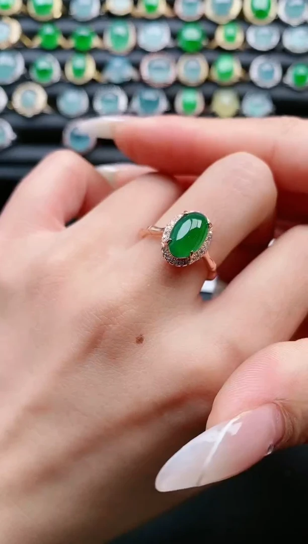 【闪购商品】翡翠戒指银S925镶嵌111111111