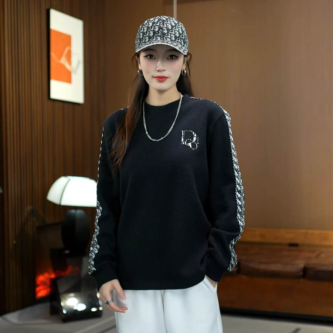 VANGOUHILL/梵高希D家男女同款时尚秋冬打底圆领潮流针织休闲卫衣