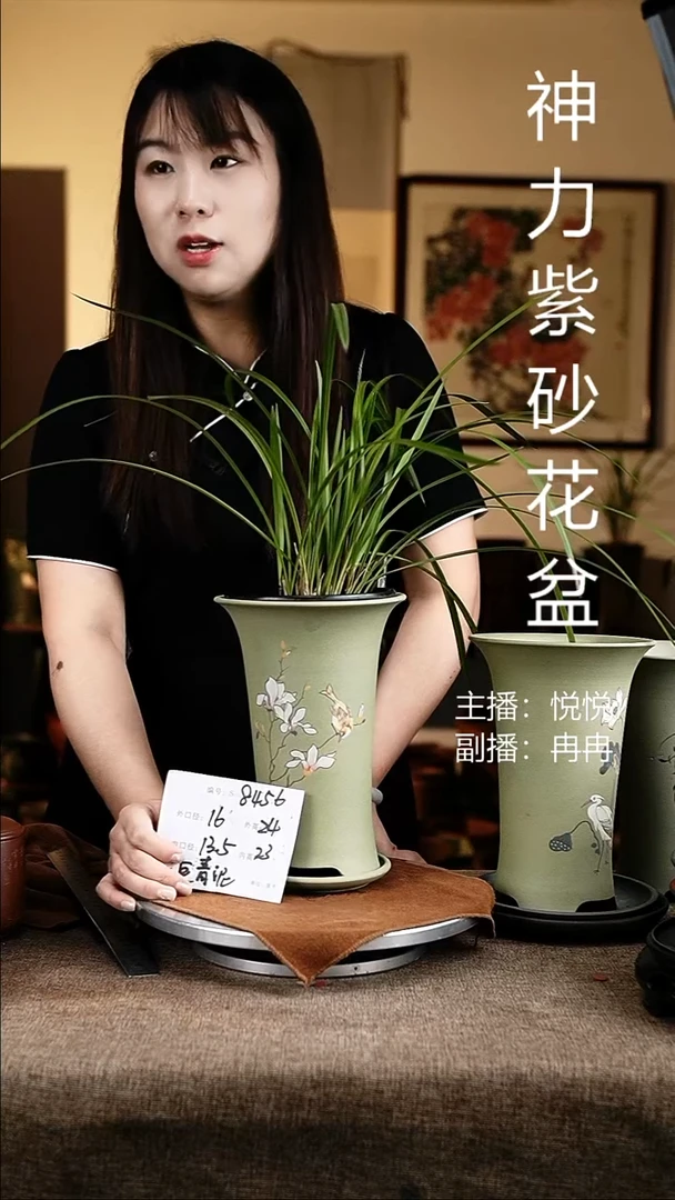 紫砂花盆花卉工艺8456+z