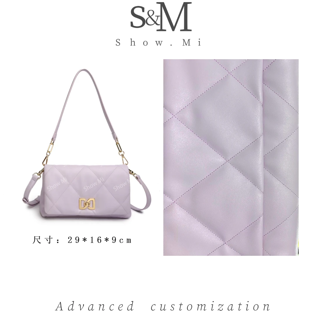 【Show Mi】BF-68369-丁香紫-轻奢小众时尚百搭女士包sm