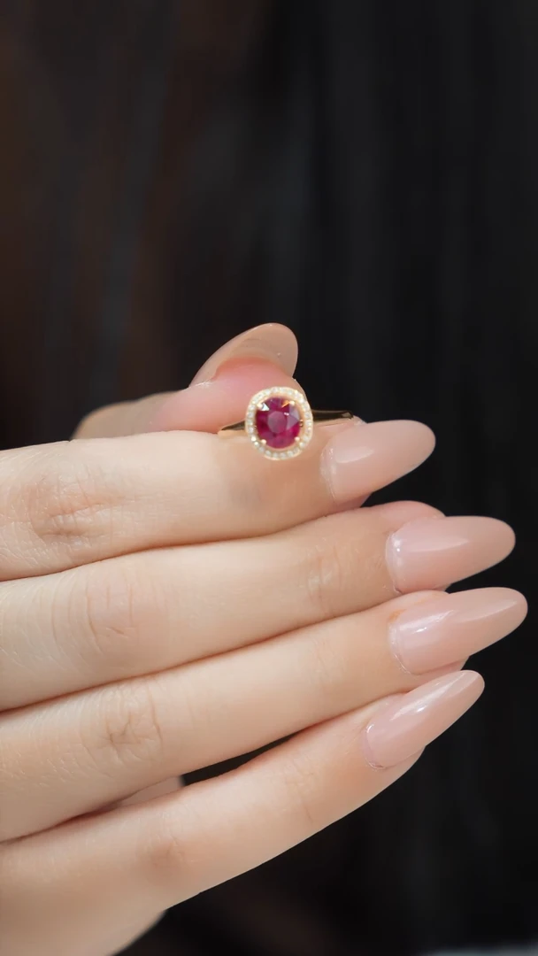 【闪购商品】碧玺18K金戒指18K金镶嵌1