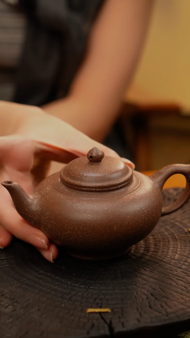 茶壶紫砂粗砂笑樱半手小容量紫砂壶