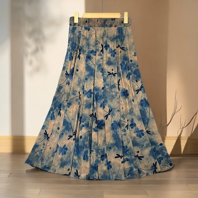 2025夏季新款显瘦宽松大裙摆 a 字裙时尚洋气 中长裙