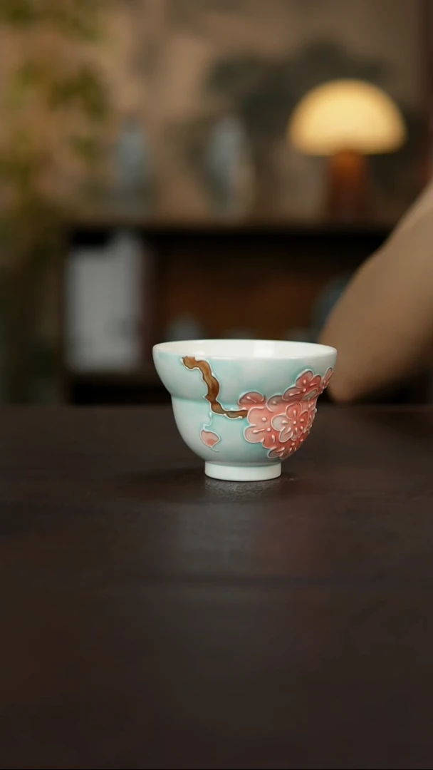 杯景德镇陶瓷杯碗柴烧多人