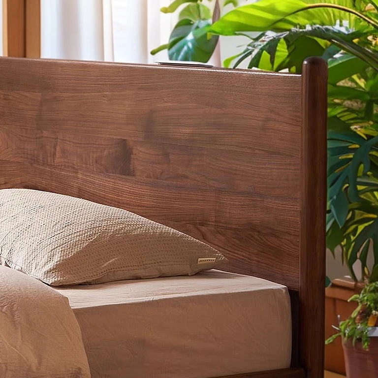 【孙氏家居】北美黑胡桃实木双人床新中式大床实木床