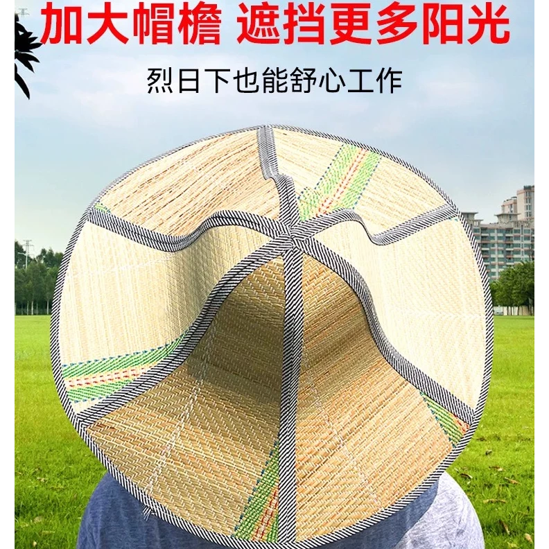 夏季透气遮阳帽大檐男女太阳帽户外防晒草帽可折叠农活采茶钓鱼帽
