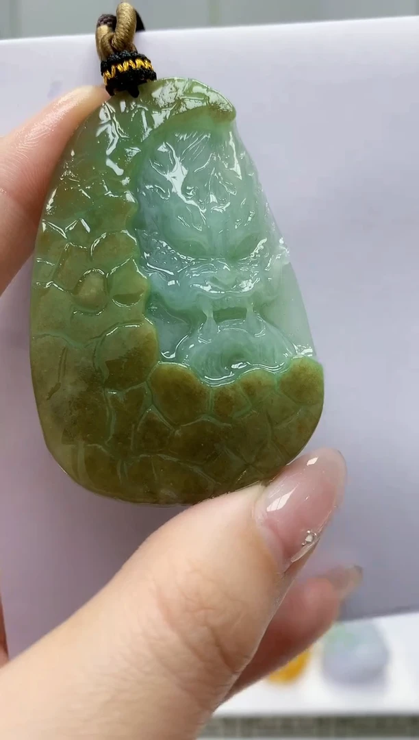 【闪购商品】定制翡翠未镶嵌4829jw-毛货挂件66