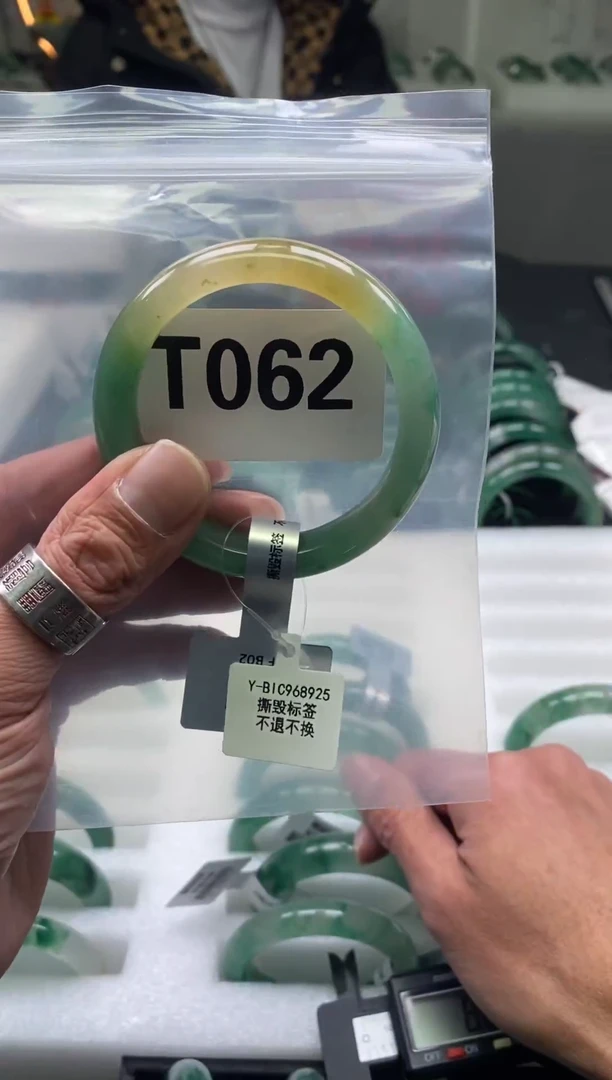 未镶嵌手镯石英质玉（非洲翠）51圈口T062