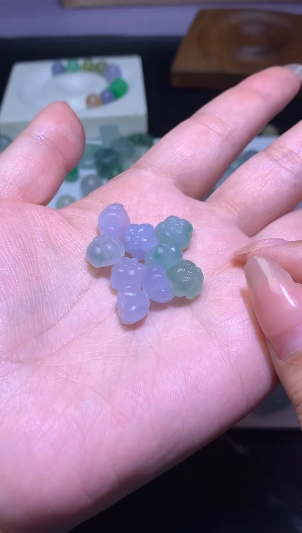 未镶嵌定制翡翠冬***瓜毛货