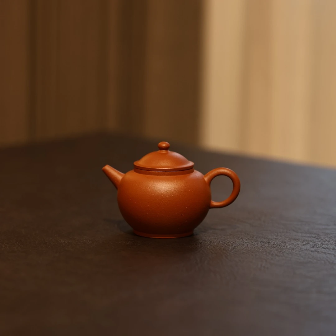 史佳慧【巨轮壶】朱泥摩古高手-老朱砂泥-全手工制作 岩茶首选 90cc