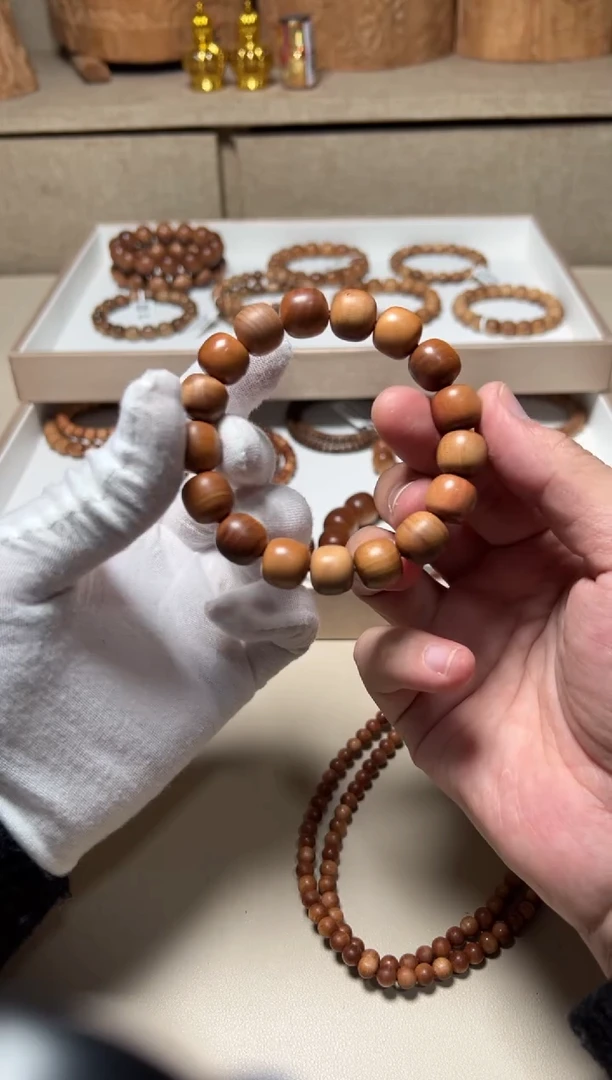 檀香木手串/手链老山檀香12/13乱纹微瑕福利