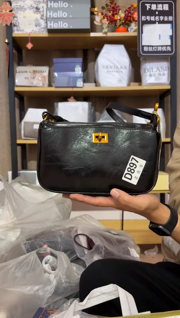 小牛剖层皮革老张家女包897