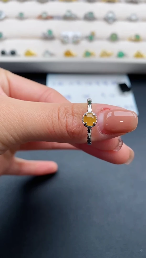 银S925镶嵌戒指翡翠1111111111+6