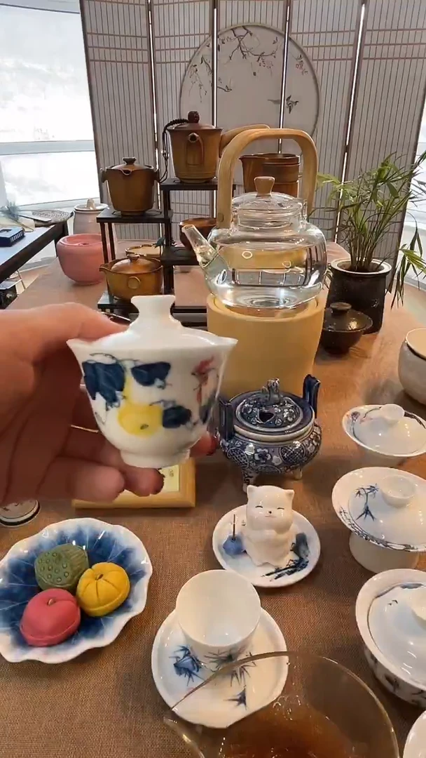 瓷片福禄盖碗小的50毫升