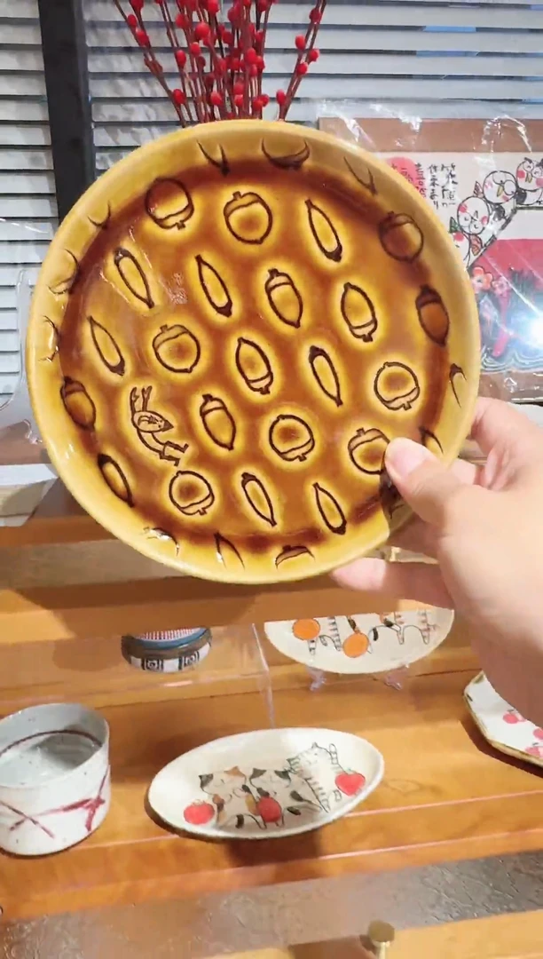 陶日本手作陶瓷器物啦啦啦啦啦石川哲平盘子