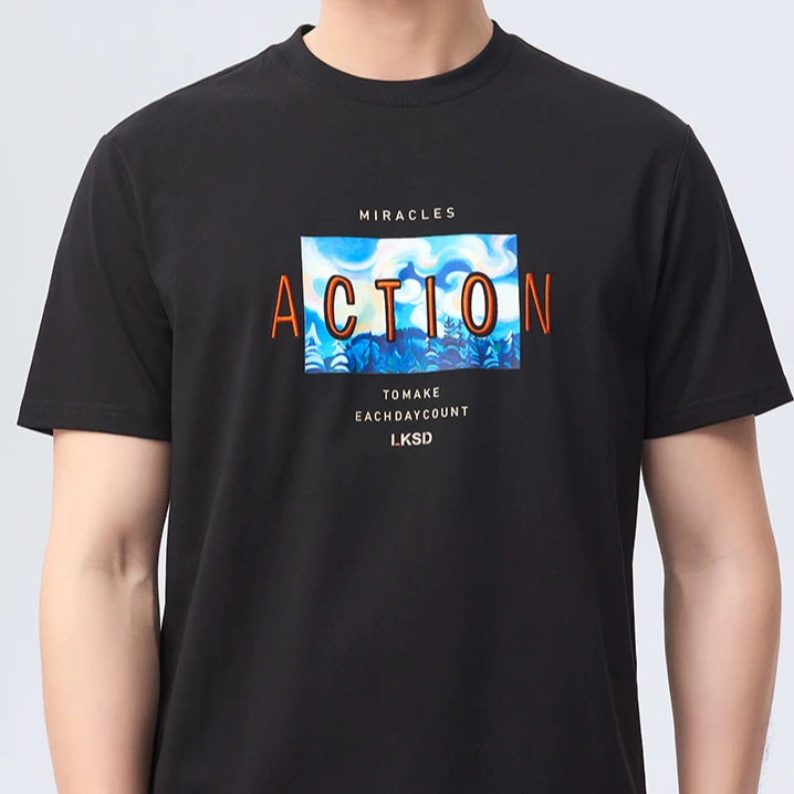 【透气舒适】莱克斯顿男女同款夏季短袖T恤户外休闲百搭宽松打底衫