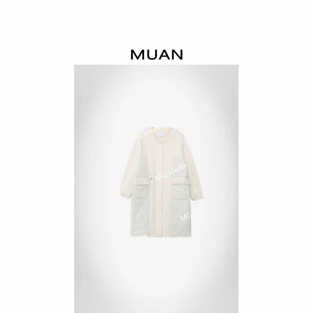 《圣马丁棉服》“圣马丁系列”定制时尚休闲拼接长袖棉服女DS-9097