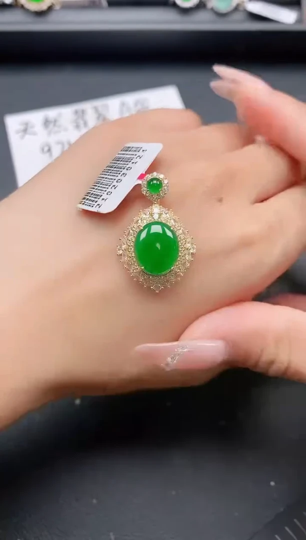 银S925镶嵌戒指翡翠11111