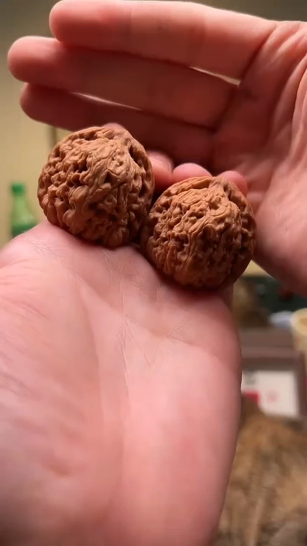 【闪购商品】文玩核桃把件37mm 南将石文玩核桃一对 33号