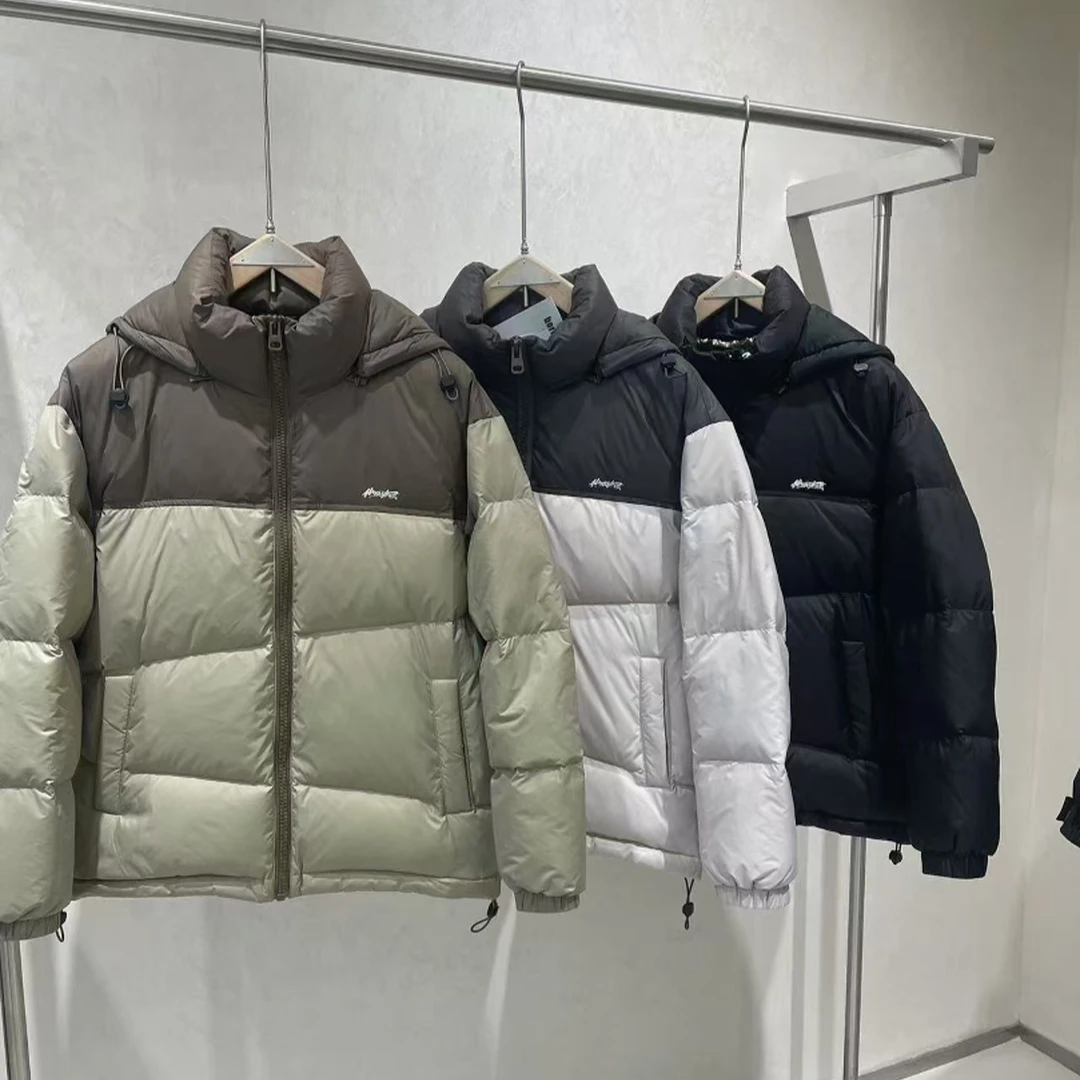 帽子可拆卸羽绒服冬季新款免洗时尚情侣保暖-8956