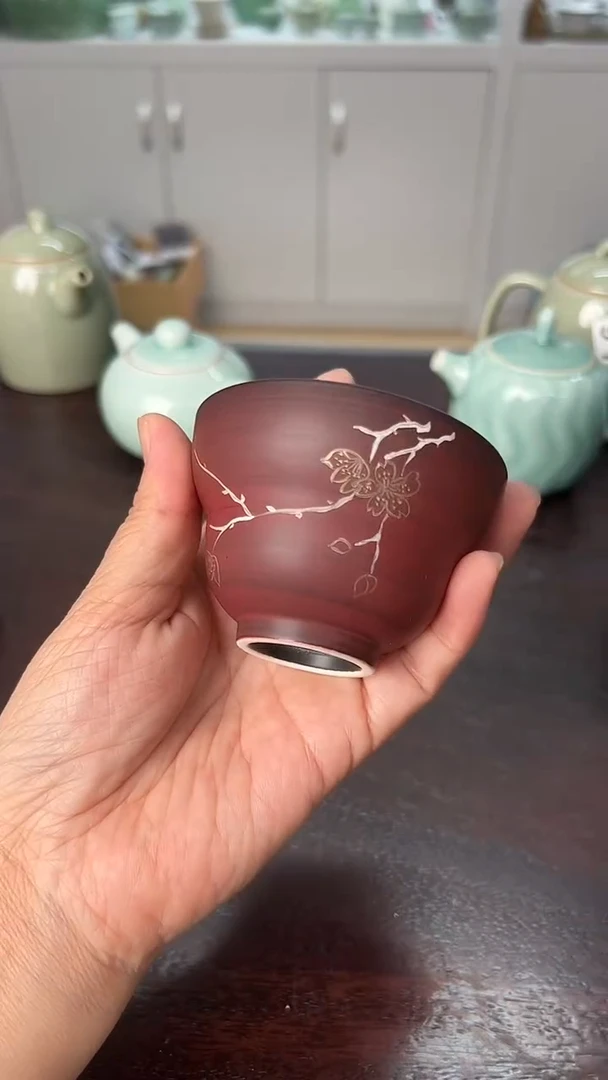 龙泉云间青瓷小米茶器