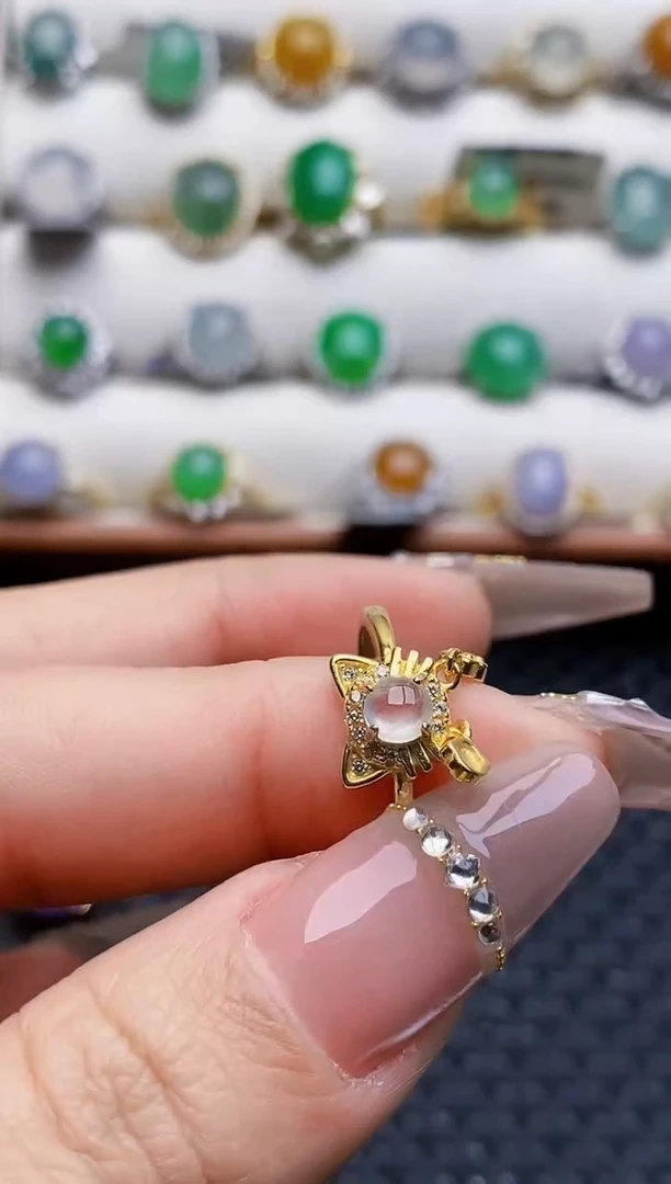 银S925镶嵌戒指翡翠1417