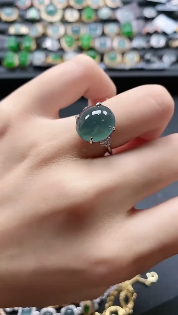 【闪购商品】翡翠戒指银S925镶嵌51151