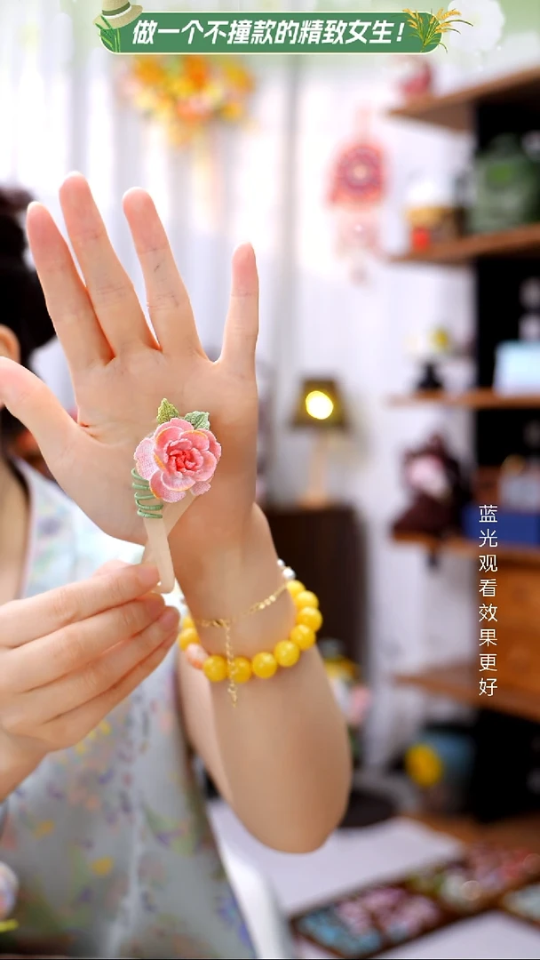 织绣【微钩扭扭夹】纯手工非遗钩织