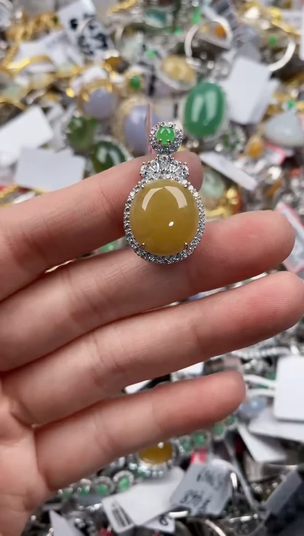 银S925镶嵌戒指翡翠333      8